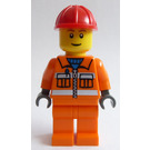 LEGO Construction Worker with Red Construction Helmet Minifigure