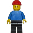 LEGO Construction Worker with Red Helmet and Grin Minifigure