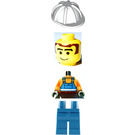 LEGO Konstruktion Worker mit Weiß Helm Minifigur