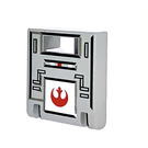 LEGO Récipient Boîte 2 x 2 x 2 Porte avec Fente avec Star Wars Rebel logo (4346 / 83713)