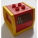 레고 Container for Duplo Freight Train with wood pattern