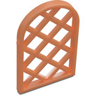 LEGO Copper Window Pane 1 x 2 x 2.7 Rounded Top with Diamond Lattic (29170 / 30046)