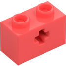 LEGO Coral Brick 1 x 2 with Axle Hole ('+' Opening and Bottom Tube) (31493 / 32064)