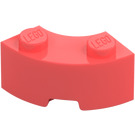 LEGO Coral Brick 2 x 2 Round Corner with Stud Notch and Reinforced Underside (85080)