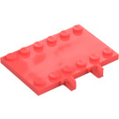 LEGO Koraalkleurig Scharnier Plaat 4 x 6 (65133)