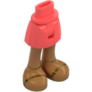 LEGO Coral Hip with Basic Curved Skirt with Gold Sandals with Thin Hinge (2241)