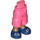 LEGO Koraal Heup met Shorts met Cargo Pockets met Dark Blauw Shoes (2268)