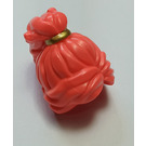 LEGO Coral Minifigure Hair with Gold Hairband (28432)