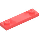 LEGO Coral Plate 1 x 4 with Two Studs with Groove (41740)