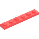 LEGO Corallo Piastra 1 x 6 (3666)