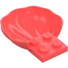 LEGO Coral Plate 2 x 2 with Half Shell (18970)