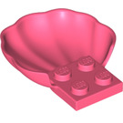 LEGO Coral Plate 2 x 2 with Half Shell (18970)