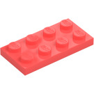 LEGO Koraalkleurig Plaat 2 x 4 (3020)