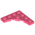 LEGO Coral Plate 4 x 4 with Circular Cut Out (35044)