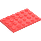 LEGO Corail assiette 4 x 6 (3032)