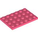 LEGO Coral Plate 4 x 6 (3032)