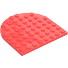 LEGO Coral Plate 8 x 8 Round Half Circle (41948)