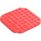 LEGO Coral Plate 8 x 8 Round with Rounded Corners (65140)