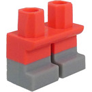 LEGO Korálová Krátké nohy s Šedá Boots (41879)