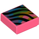 LEGO Coral Tile 1 x 1 with Zebra Stripes with Groove (3070 / 82872)
