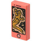 LEGO Coral Tile 1 x 2 with Cell Phone and Ghost Decoration with Groove (3069 / 56290)