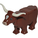 LEGO Cow met Wit Patch Aan Hoofd en Lang Horns