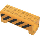 LEGO Kran Abschnitt mit Diagonal Schwarz Streifen (Both Sides) Aufkleber