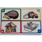 LEGO Creationary Game Card with Hedgehog