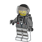 LEGO Criminal con Chaqueta y Casco Minifigura