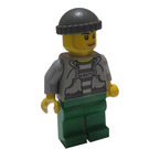 LEGO Boef met Prison Shirt, Grijs Gebreid Pet en Open Trui Minifiguur