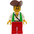 LEGO Cross Bone Clipper Buccaneer with Green vest Minifigure