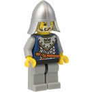 LEGO Corona Caballero Scale Mail con Corona, Casco con protector de cuello, Blanco bigote y Barba Minifigura