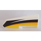 LEGO Curved Panel 21 Right with Yellow and Black Stripes Sticker (11946)