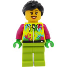 LEGO Cyclist - Vibrant Keltainen Jumpsuit Minihahmo