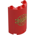 LEGO Cylinder 2 x 4 x 5 Half with Gold Chinese Decorations (35312)
