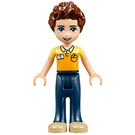 LEGO Daniel, Dark Blue Trousers, Orange and Bright Light Yellow Polo Shirt Minifigure