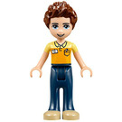 LEGO Daniel, Dark Azul Pantalones, Naranja y Bright Luz Amarillo Polo Camisa Minifigura