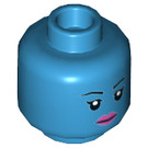 LEGO Azur foncé Aayla Secura Minifigure Diriger (Goujon solide encastré) (3626 / 33444)