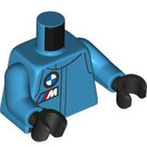 LEGO Donker Azuurblauw BMW Race Driver - Female Minifig Torso (973 / 76382)