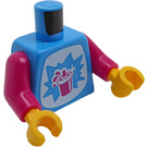 LEGO Donker Azuurblauw Boy met Pinguin Helm Minifig Torso (973 / 76382)