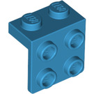 LEGO Dark Azure Bracket 1 x 2 with 2 x 2 (21712 / 44728)