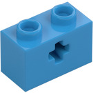 LEGO Donker azuurblauw Steen 1 x 2 met As gat (+ opening en bodembuis) (31493 / 32064)