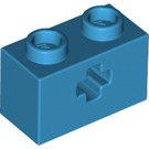 LEGO Azur foncé Brique 1 x 2 avec Essieu Trou (ouverture '+' et tube inférieur) (31493 / 32064)