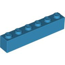 LEGO Dark Azure Brick 1 x 6 (3009)