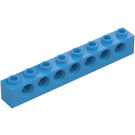 LEGO Donker azuurblauw Steen 1 x 8 met Gaten (3702)