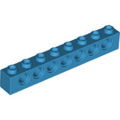 LEGO Dark Azure Backstein 1 x 8 mit Löcher (3702)