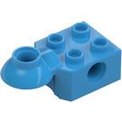 LEGO Dunkles Azur Stein 2 x 2 mit Horizontal Drehgelenk (48170 / 48442)