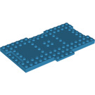 LEGO Dark Azure Brick 8 x 16 with 1 x 4 Sections for Inter-locking (18922)
