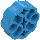 LEGO Dark Azure Connector Round with Pin and Axle Holes (31511 / 98585)