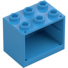 LEGO Mørk asurblå Skap 2 x 3 x 2 med Forsenkede knotter (92410)